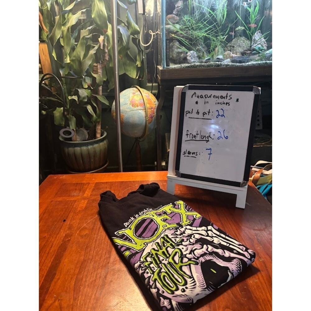 NOFX FINAL tour shirt 40 years 2024 Black and green skull tour dates on back s L - Picture 4 of 4